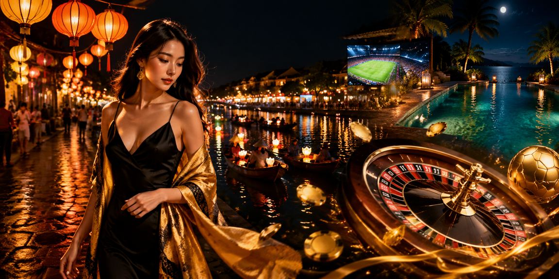 Không khí đêm Hội An với trò chơi roulette và sòng bài trực tuyến